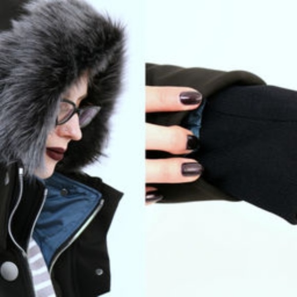 BLACK PARKA by THE ARRIVALS - XS - Picture 2 of 6